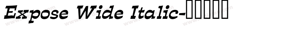 Expose Wide Italic字体转换